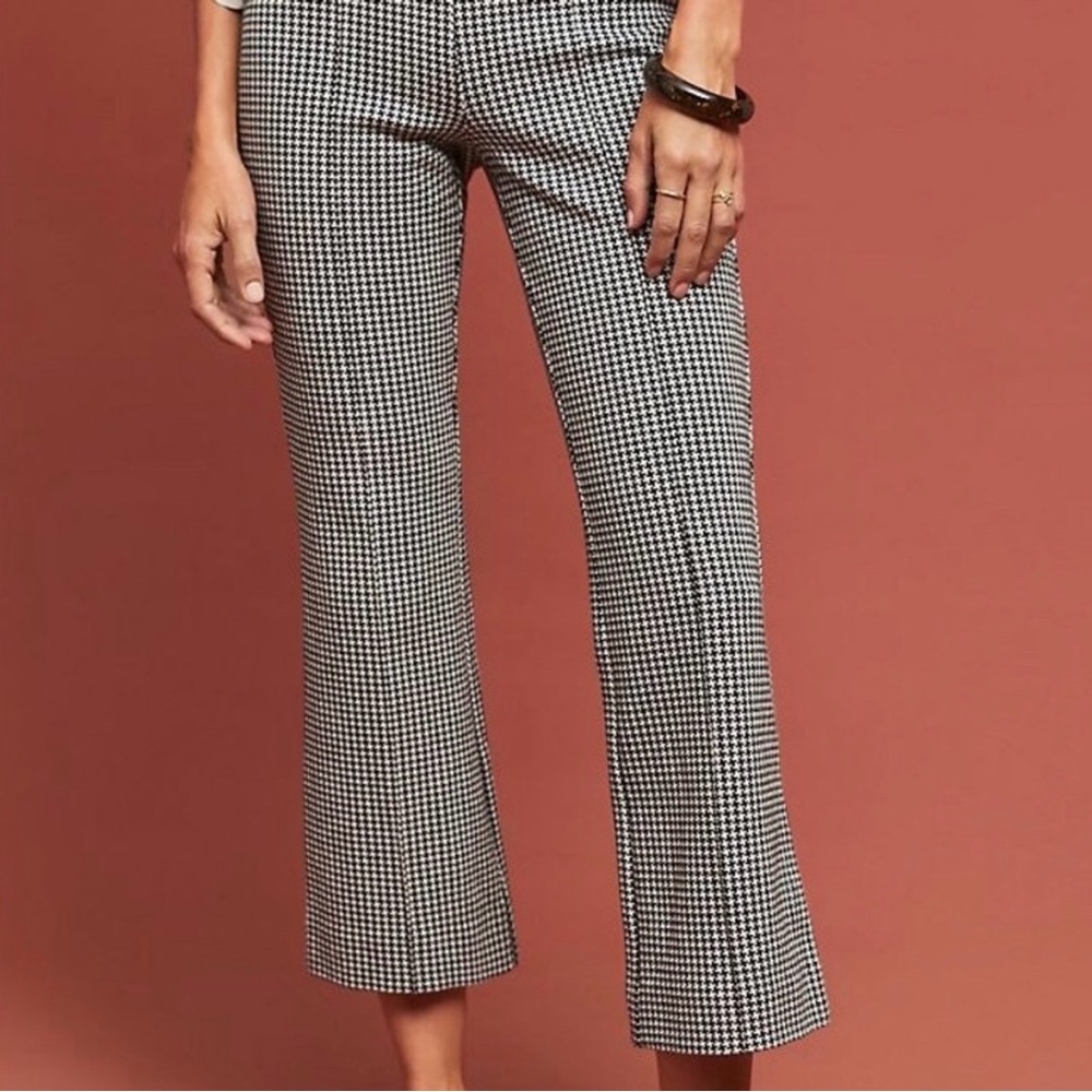 Anthropologie Cartonnier Cropped Houndstooth Pants M